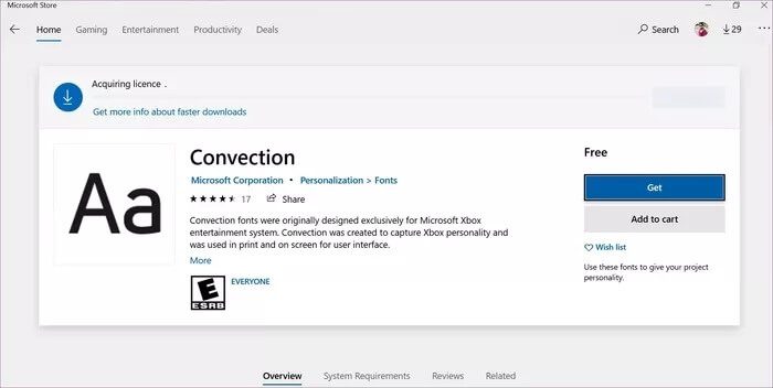 install-fonts-from-store_935adec67b324b146ff212ec4c69054f كيفية تحميل وتغيير الخطوط الافتراضية في Microsoft Word