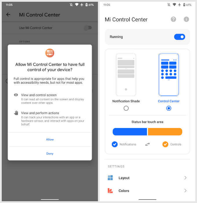 mi-control-center-running كيفية الحصول على مركز تحكم iOS على Android