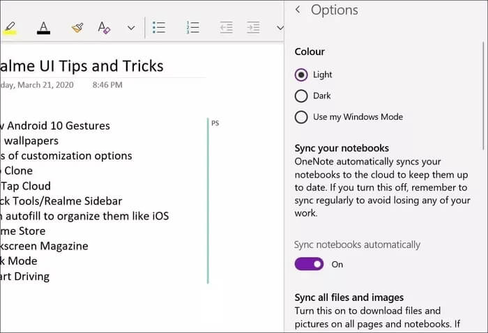 sync-notebook-automatically_935adec67b324b146ff212ec4c69054f أهم 7 طرق لإصلاح خطأ عدم العمل OneNote في وضع عدم الاتصال