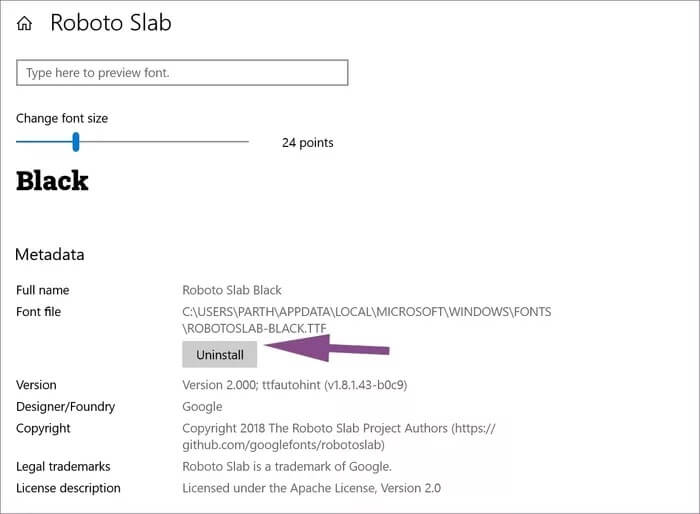 uninstall-fonts_935adec67b324b146ff212ec4c69054f كيفية تحميل وتغيير الخطوط الافتراضية في Microsoft Word