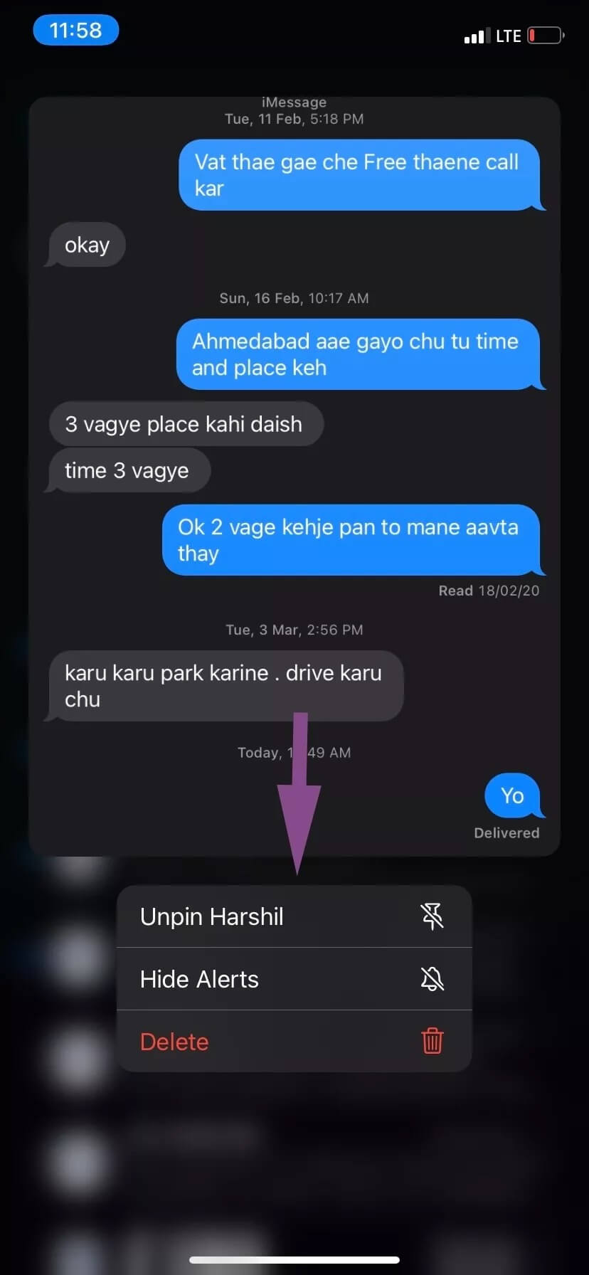 unpin-message_4d470f76dc99e18ad75087b1b8410ea9 كيفية تثبيت المحادثات في iMessage ونصائح أخرى
