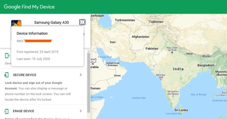 A-pop-up-dialog-would-show-the-IMEI-number-of-your-device-768x404-2 افتح هاتف Android إذا نسيت كلمة المرور أو قفل النمط