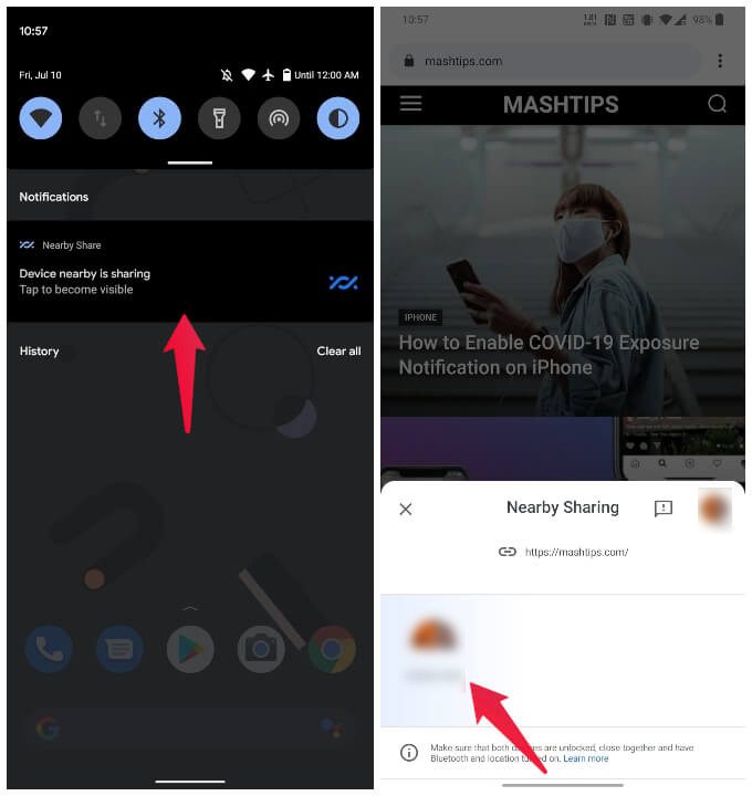 Airdrop-Feature-for-Android-11-Nearby-Sharing AirDrop في Android: كيفية استخدام المشاركة القريبة على أي Android