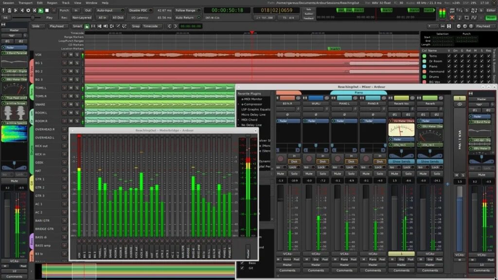 Ardour-1024x576-1 أفضل 13 برنامج التسجيل الصوتي لنظام التشغيل Mac