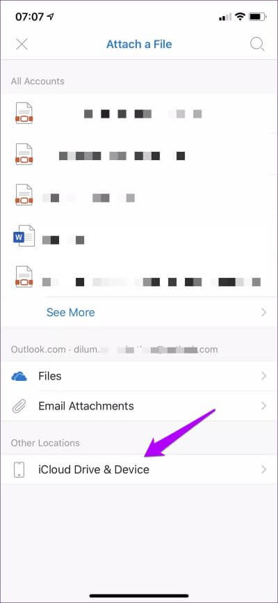 كيفية إرفاق ملفات iCloud Drive في Outlook لنظام التشغيل iOS - %categories