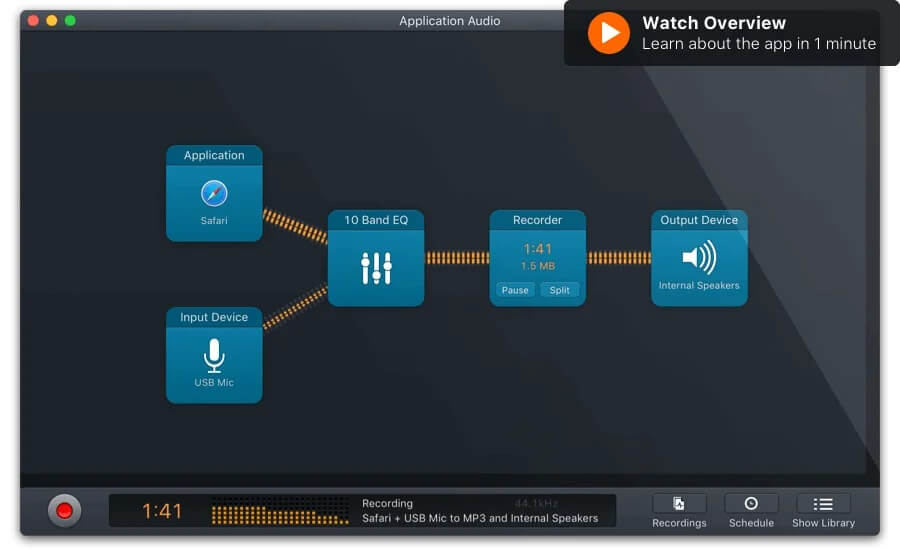 Audio-Hijack أفضل 13 برنامج التسجيل الصوتي لنظام التشغيل Mac