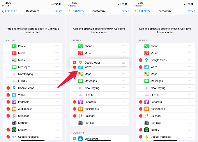 CarPlay-Apps-Re-Arrange كيفية إضافة تطبيقات إلى CarPlay (إزالة وإعادة الترتيب)