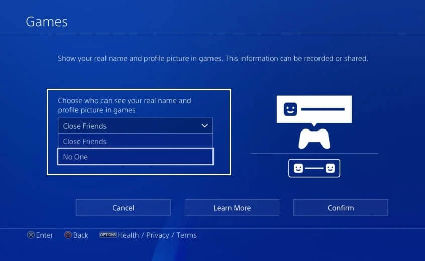 Change-your-Privacy-Setting-to-‘No-One’ إصلاح "حدث خطأ" في PlayStation عند تسجيل الدخول