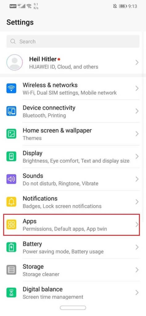 Click-on-the-Apps-option-1-473x1024-1 3 طرق لتسجيل الخروج من Facebook Messenger