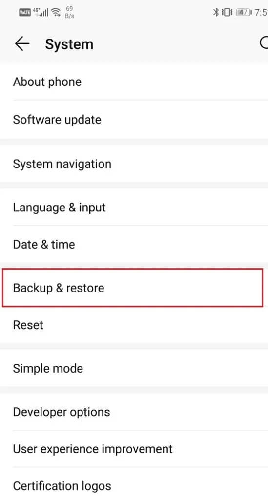 Click-on-the-Backup-your-data-option-to-save-your-data-on-Google-Drive-3-549x1024-1 كيفية إيقاف تشغيل الوضع الآمن على Android