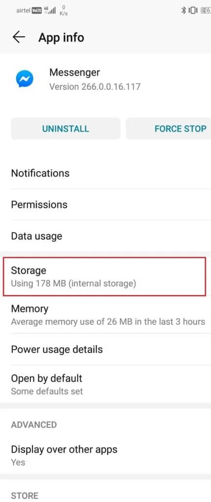 Click-on-the-Storage-option-3-430x1024-1 3 طرق لتسجيل الخروج من Facebook Messenger