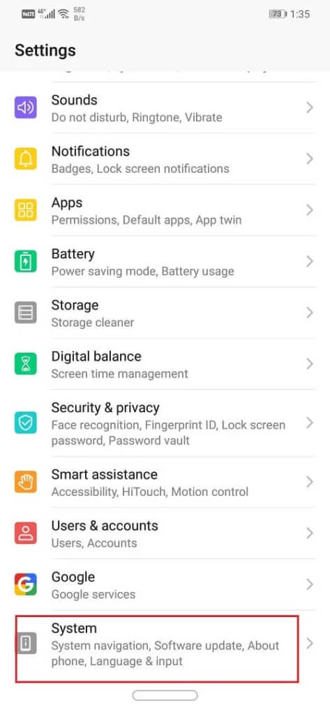 Click-on-the-System-tab-473x1024-3 كيفية الوصول إلى قائمة إعدادات Android