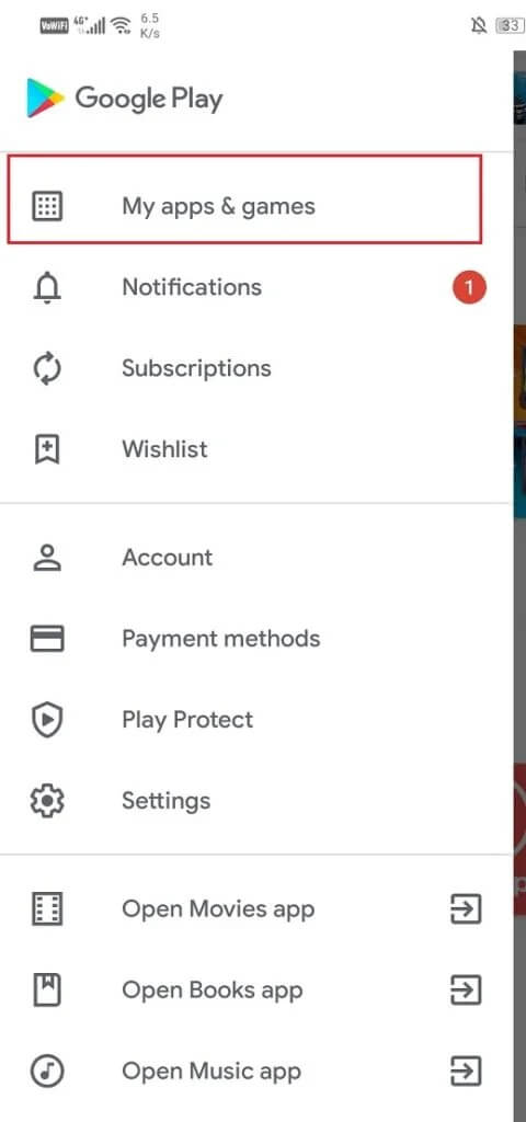 Click-on-the-“My-Apps-and-Games”-option-480x1024-1 كيفية إصلاح مشاكل Facebook Messenger