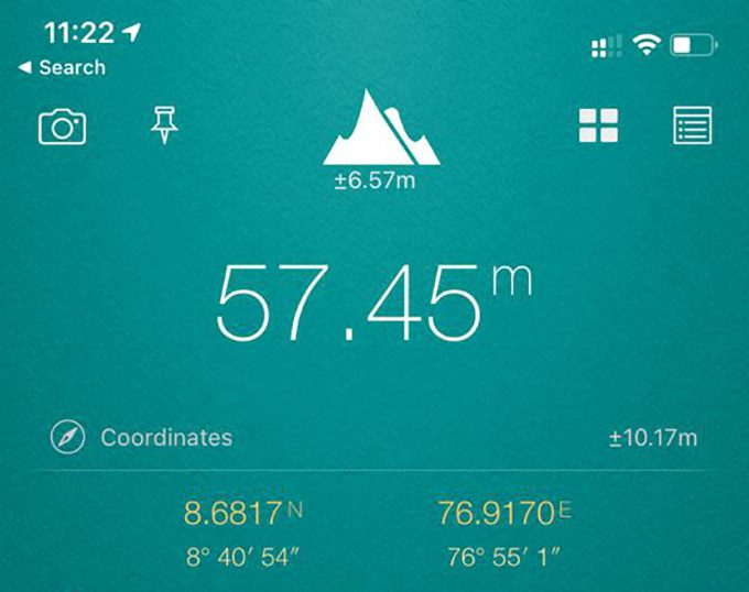 Current-Altitude-and-Elevation-on-iPhone-using-My-Altitude-App كيفية العثور على الارتفاع الحالي لموقعك باستخدام iPhone
