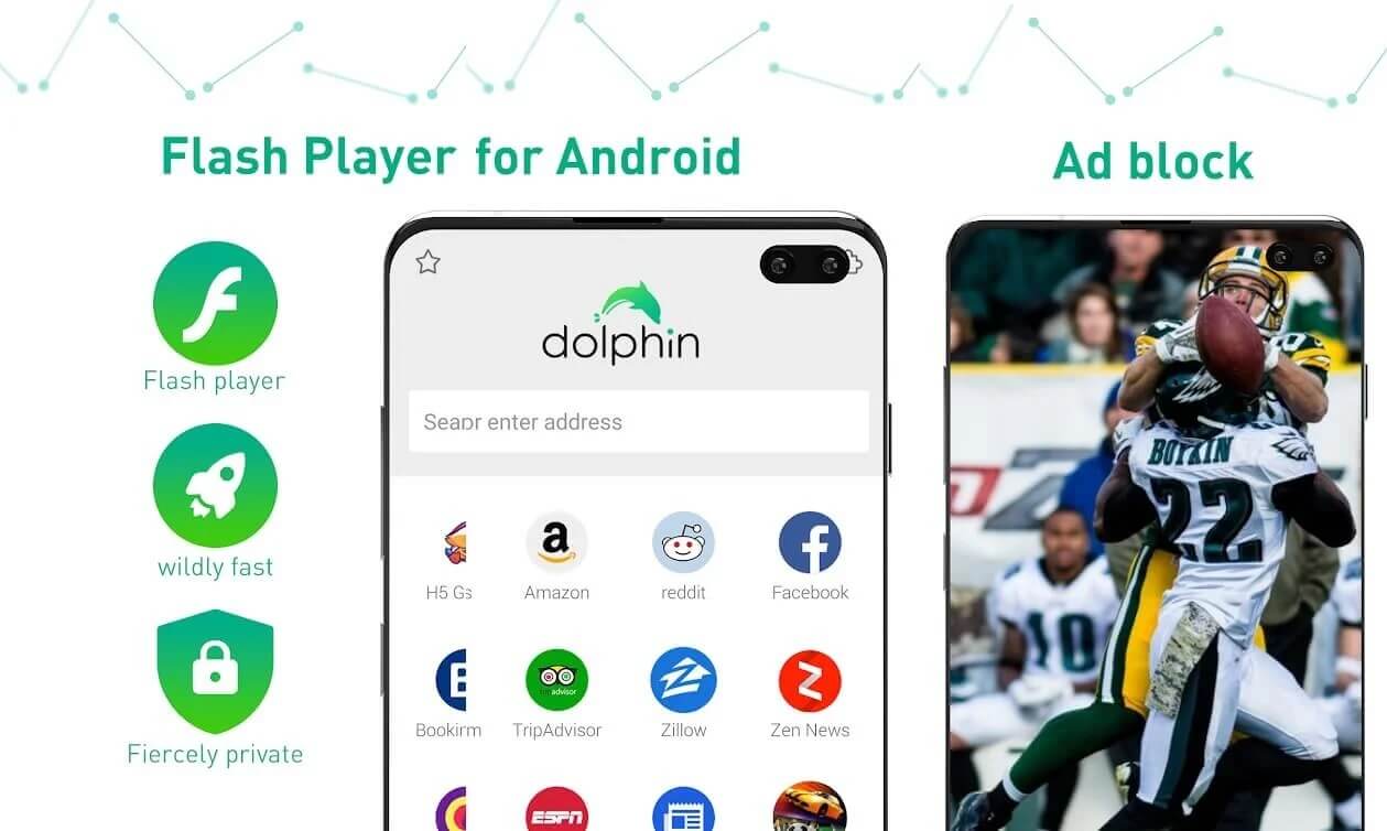 Dolphin-Browser أفضل 10 متصفحات Android لتصفح الإنترنت (2021)