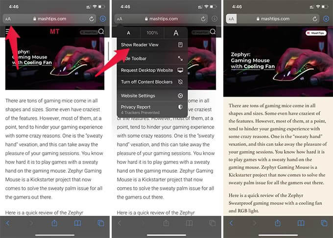 Enable-Reader-View-for-Websites-in-Safari-on-iPhone كيفية الحصول على عرض القارئ Reader View في Safari على iPhone وتخصيصه