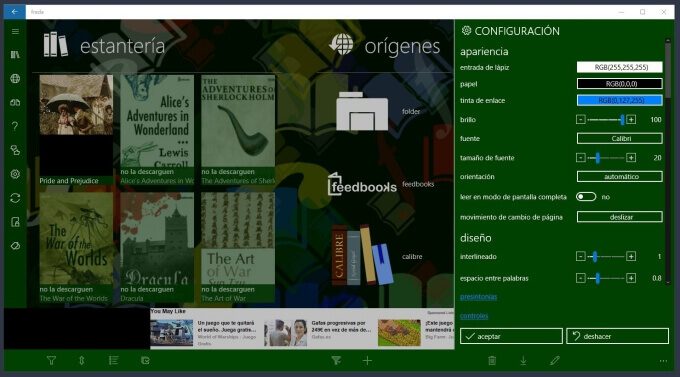 Freda-Windows-ePub-reader 12 أفضل تطبيقات ePub Reader لأجهزة Android و Windows و iPad