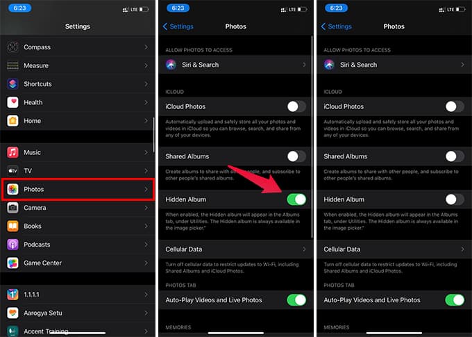 Hide-Hidden-Photos-Album-on-iPhone كيفية إخفاء الصور تمامًا على iPhone بدون أي تطبيقات