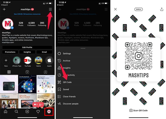 How-to-Create-Custom-Instagram-QR-Code-for-Business-Instagram-Account كيفية استخدام Instagram QR Code للحصول على متابعين لعملك