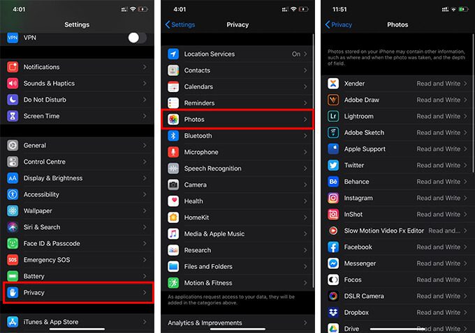 How-to-Edit-Which-Apps-Can-Have-Photos-Access-on-iPhone كيفية تعطيل وصول الكاميرا والميكروفون إلى تطبيقات iPhone