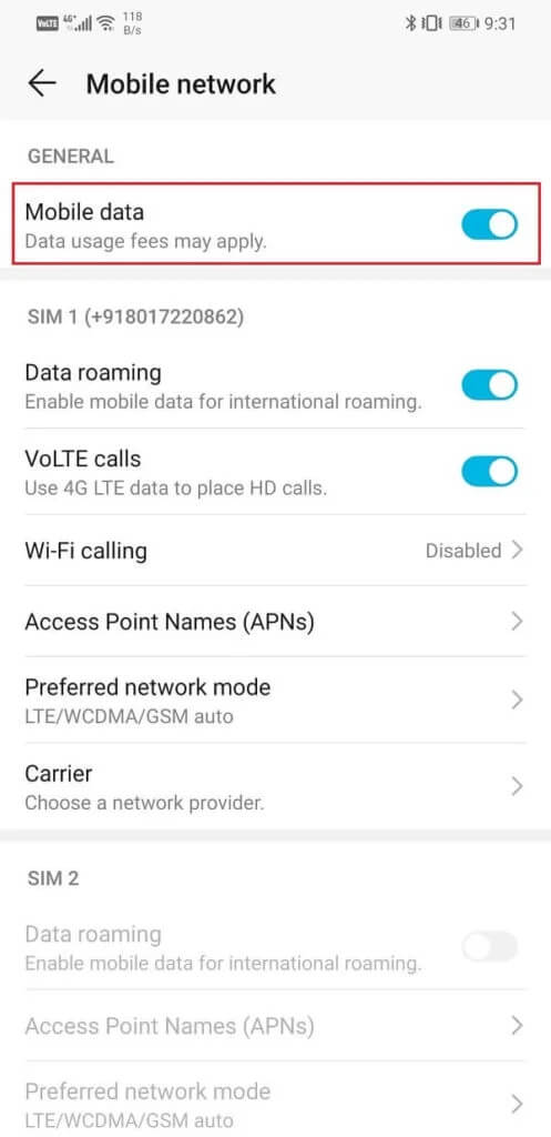 If-it-is-related-to-the-carrier-then-click-on-the-Mobile-network-497x1024-1 كيفية الوصول إلى قائمة إعدادات Android
