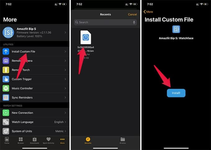 Install-Custom-Watch-faces-on-Amazfit-Bip-Using-Amaztools-App كيفية الحصول على توقيت ساعات عالمية ذات مناطق زمنية متعددة في Amazfit Bip