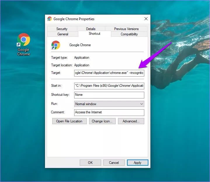 Launch-Chrome-Incognito-Mode-2_4d470f76dc99e18ad75087b1b8410ea9 كيفية تشغيل Chrome دائمًا في وضع التصفح المتخفي
