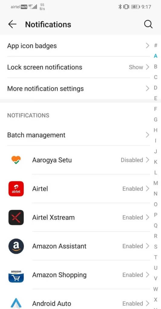List-of-apps-for-which-you-can-choose-to-either-allow-or-disallow-notifications-532x1024-1 كيفية الوصول إلى قائمة إعدادات Android