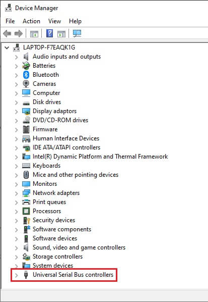 Locate-and-double-click-on-the-‘Universal-Serial-Bus-controllers’-to-expand كيفية التعرف على منافذ USB المختلفة على جهاز الكمبيوتر الخاص بك