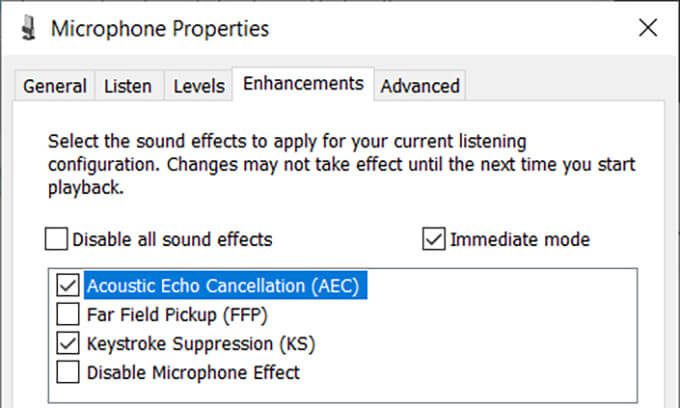 Microphone-Enhancements-on-Windows-10 كيفية زيادة حساسية الميكروفون في Windows 10