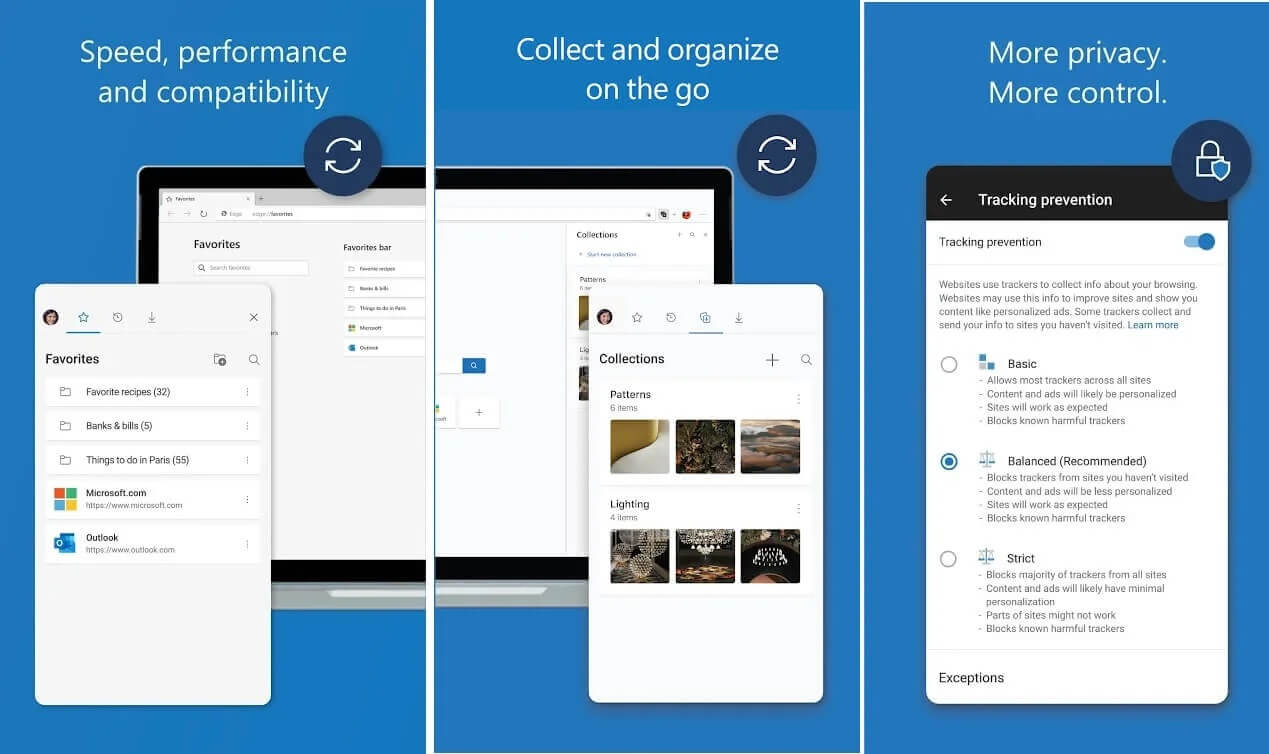 Microsoft-Edge-1 أفضل 10 متصفحات Android لتصفح الإنترنت (2021)