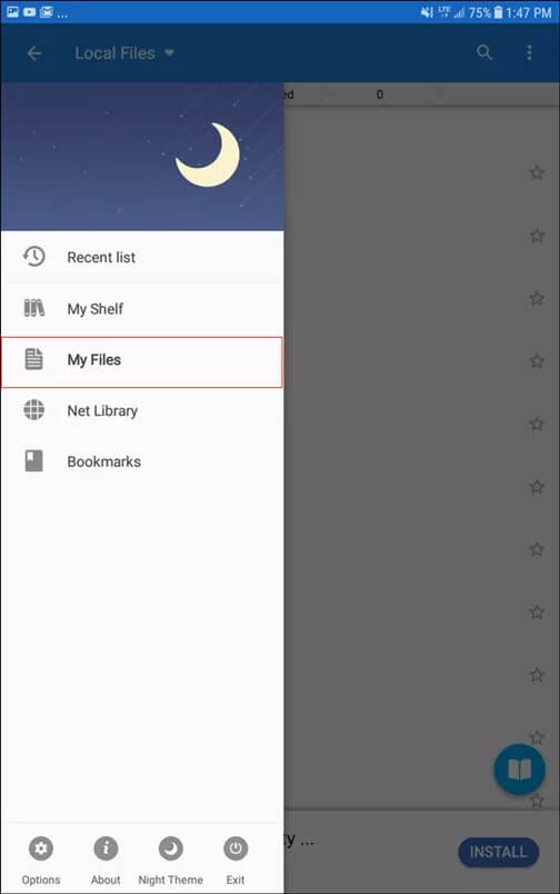 Moon-My-Files-Select_4d470f76dc99e18ad75087b1b8410ea9 كيفية مزامنة الكتب الإلكترونية بين الكمبيوتر و Android