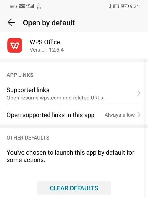 Now-click-on-the-Clear-Defaults-button كيفية الوصول إلى قائمة إعدادات Android