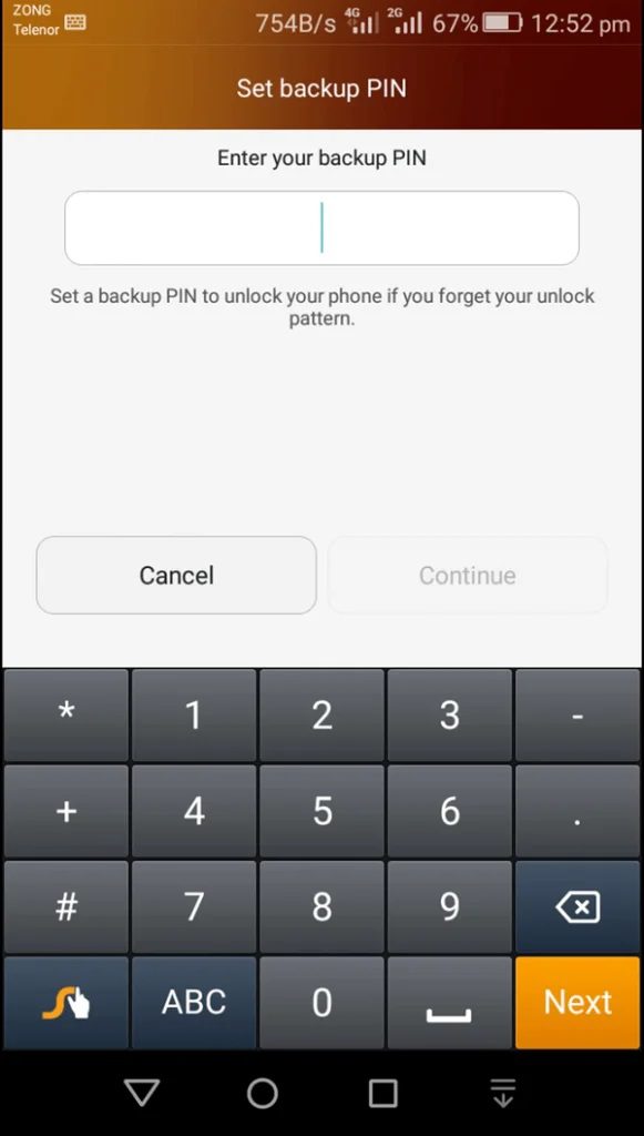 Now-enter-the-PIN-code-and-tap-on-the-Done-button-581x1024-1 افتح هاتف Android إذا نسيت كلمة المرور أو قفل النمط