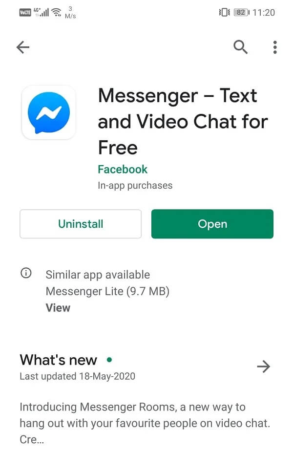Once-the-app-gets-updated-try-using-it-again كيفية إصلاح مشاكل Facebook Messenger