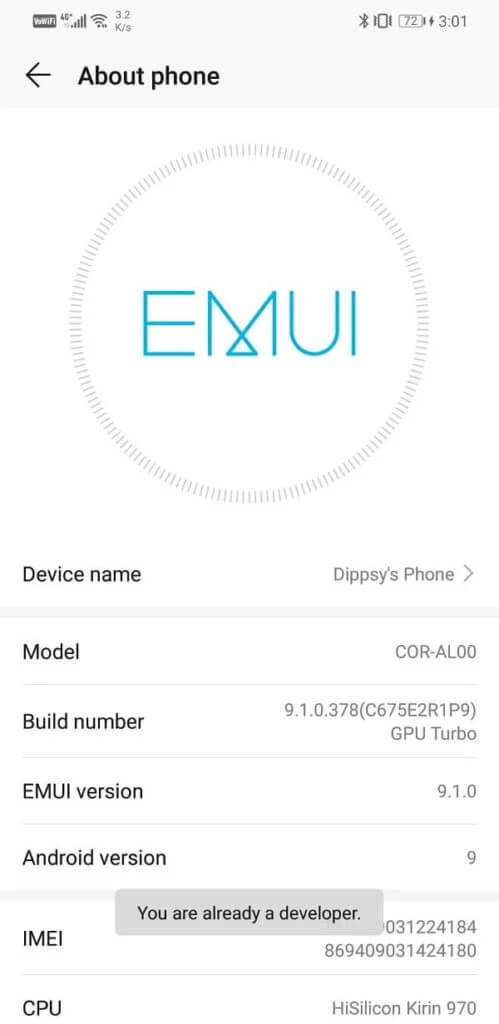 Once-you-get-the-message-“You-are-now-a-developer”-displayed-on-your-screen-499x1024-1 كيفية الوصول إلى قائمة إعدادات Android