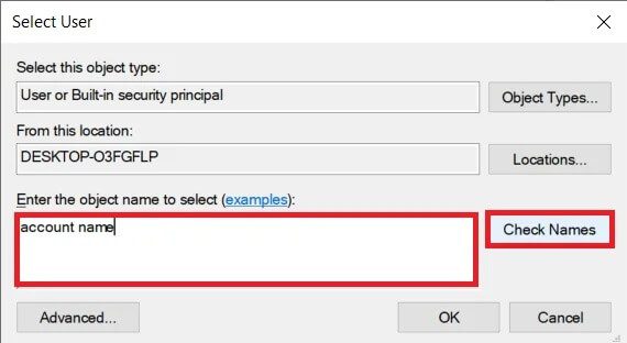 Once-you-have-typed-in-your-account-name-click-on-the-Check-Names-button-to-its-right إصلاح أخطاء خدمة Steam عند تشغيل Steam