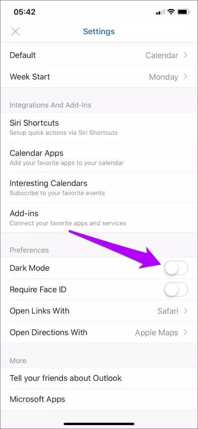 Outlook-Dark-Mode-Ios-Android-3_4d470f76dc99e18ad75087b1b8410ea9 كيفية تمكين الوضع الداكن في Microsoft Outlook لأجهزة Android و iOS