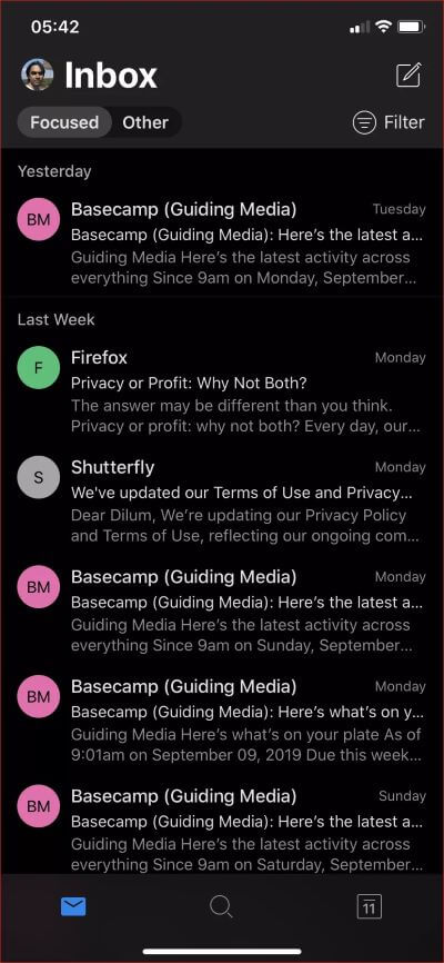 Outlook-Dark-Mode-Ios-Android-5_4d470f76dc99e18ad75087b1b8410ea9 كيفية تمكين الوضع الداكن في Microsoft Outlook لأجهزة Android و iOS