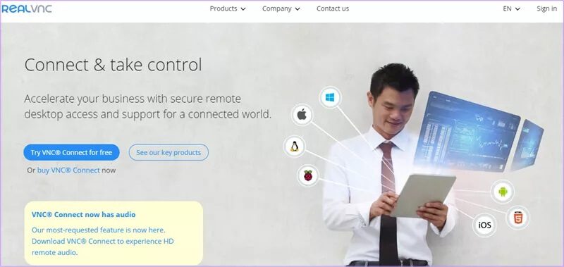 Remote-access-realvnc-features-TeamViewer-Alternatives_4d470f76dc99e18ad75087b1b8410ea9 7 بدائل لبرنامج TeamViewer للتحكم عن بعد في جهاز الكمبيوتر والوصول إليه