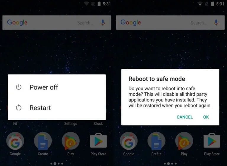 Running-in-Safe-mode-i.e.-all-third-party-apps-will-be-disabled-768x562-1 8 طرق لإصلاح مشاكل تنزيل رسائل الوسائط المتعددة MMS