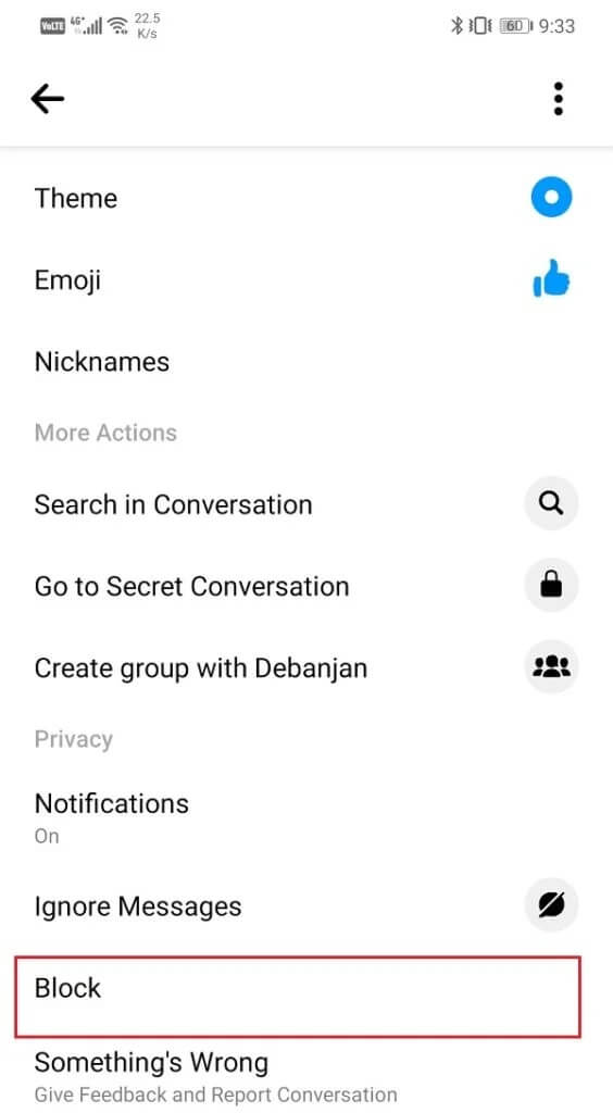 Scroll-down-and-click-on-the-Block-option-564x1024-1 كيفية إصلاح مشاكل Facebook Messenger