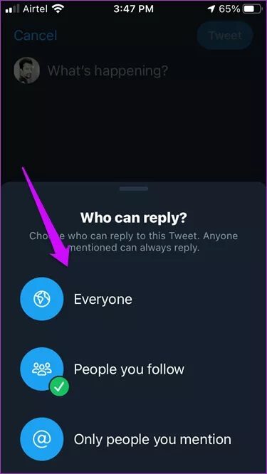 Set-Who-Can-Reply-to-Your-Tweet-on-Twitter-13_4d470f76dc99e18ad75087b1b8410ea9 كيفية تعيين من يمكنه الرد على تغريدتك على Twitter