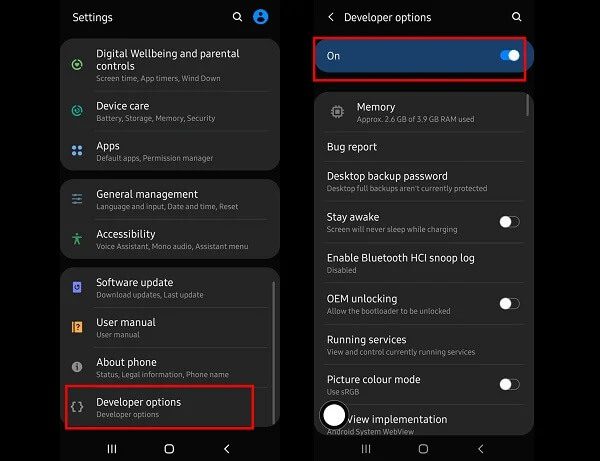 Tap-and-open-Developer-Options.-Turn-Off-the-toggle تمكين أو تعطيل خيارات المطور على هاتف Android