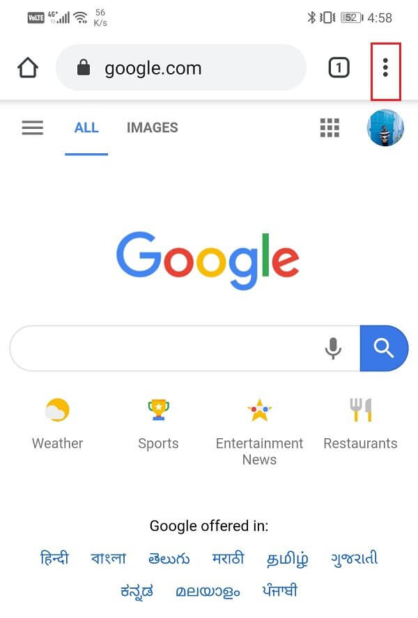 Tap-on-the-three-vertical-dots-on-the-top-right-hand-side-of-the-screen-1 كيفية عرض إصدار سطح المكتب من Facebook على هاتف Android