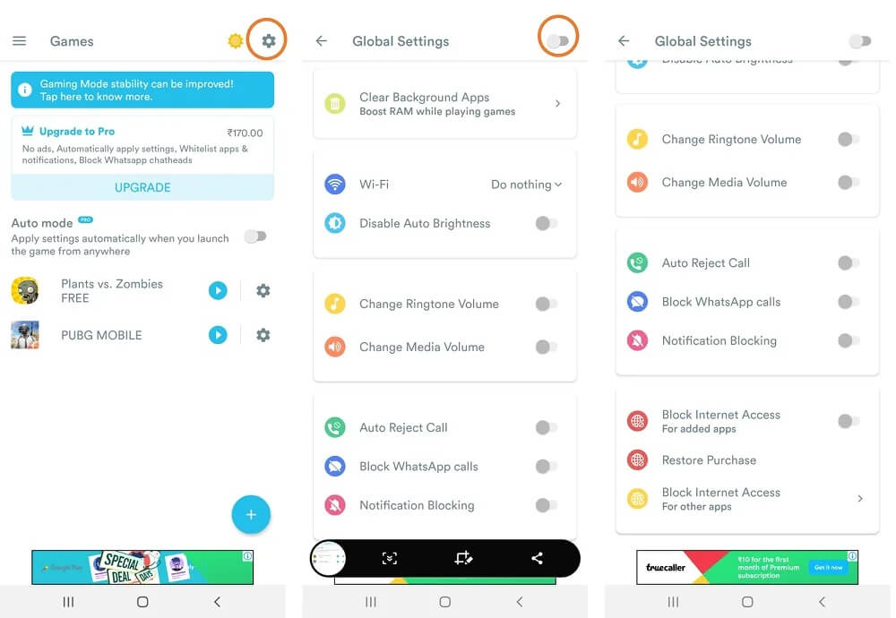 Toggle-the-configuration-to-turn-it-On-or-Off كيفية الحصول على وضع اللعب على Android