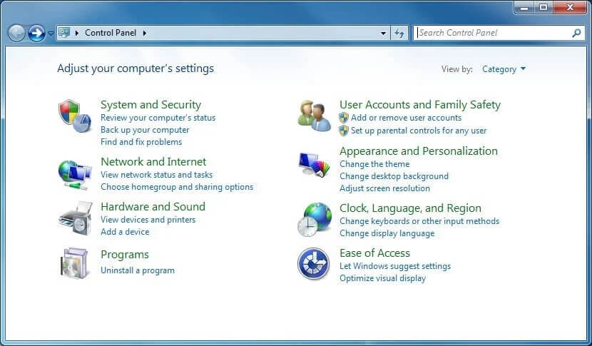 كيفية فتح لوحة التحكم (Windows 10 و 8 و 7 و Vista و XP) - %categories