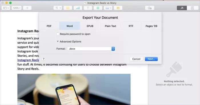 كيفية تحويل مستندات Microsoft Word إلى Pages على نظام Mac - %categories