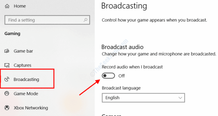 audio_rec_off كيفية إصلاح مشكلة تقطيع الشاشة في نظام التشغيل Windows 10