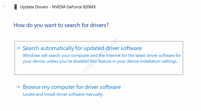 auto_search_driver كيفية إصلاح مشكلة تقطيع الشاشة في نظام التشغيل Windows 10